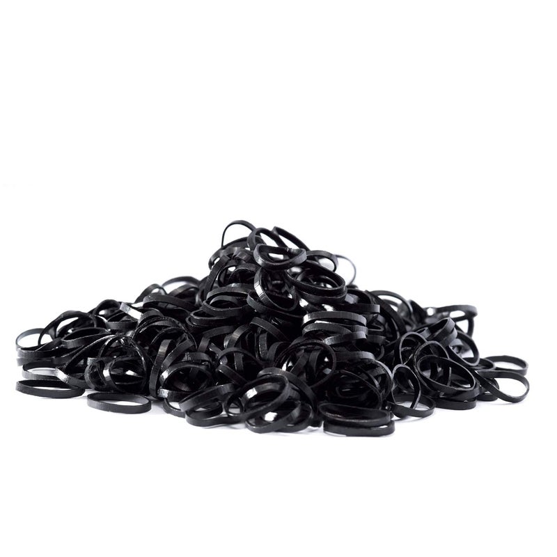 Youxuan 1000-Pack Elastic Hair Ties Non-slip Rubber Hair Bands for Girls, Black - Image 2